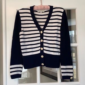 St. John Collection nautical striped cardigan 6